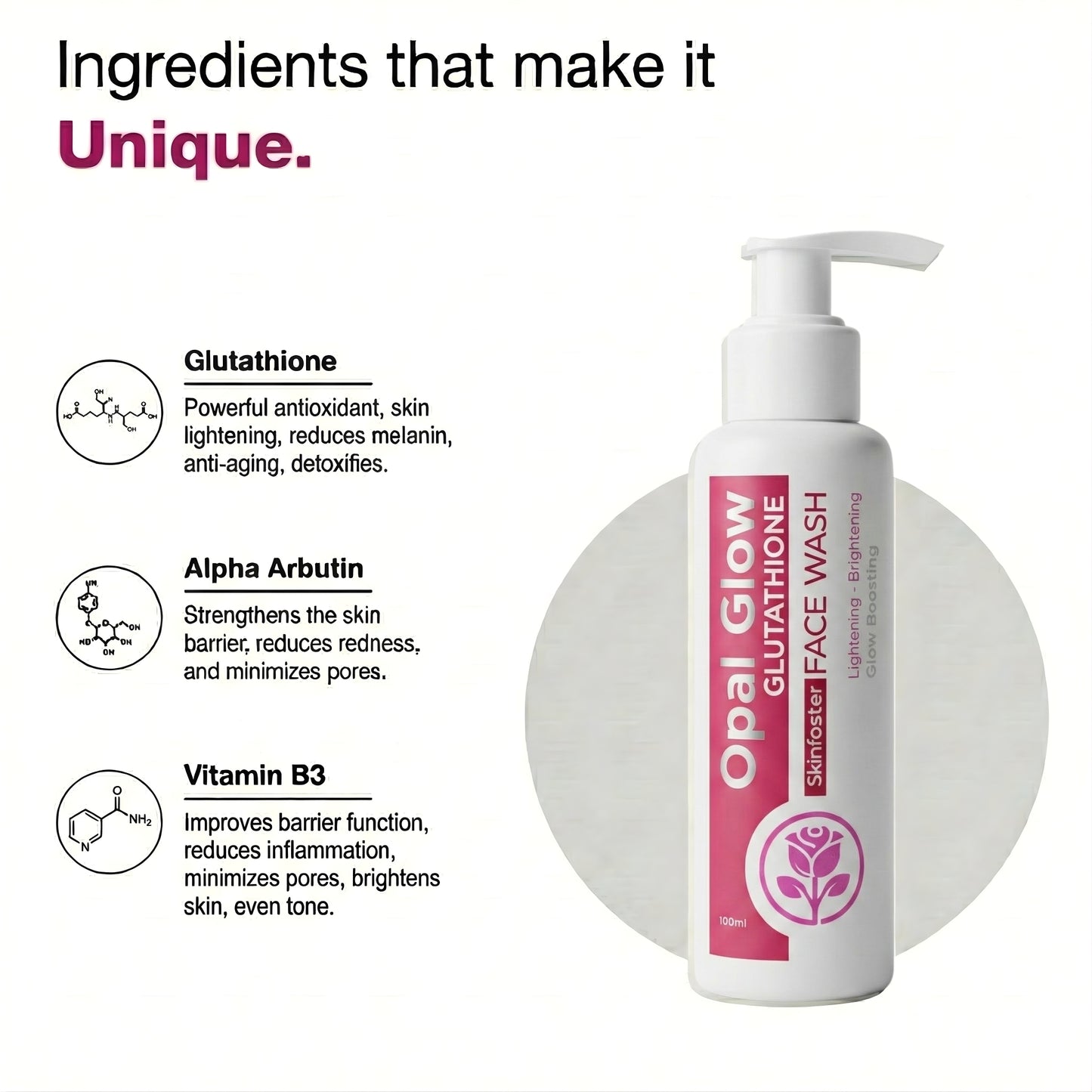 Opal Glow – Glutathione Face Wash